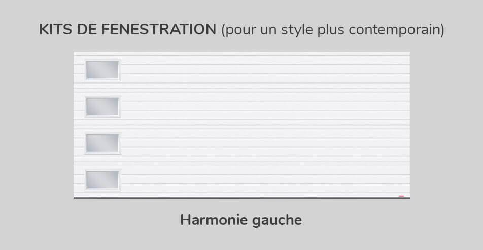 Kit de Fenestration Rainuré 16' x 7', Harmonie Gauche 21" x 13"