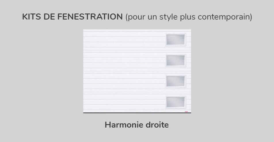 Kit de Fenestration Rainuré 9' x 7', Harmonie Droite 21" x 13"